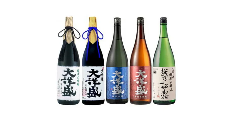 【ふるさと納税】大洋盛 セットR 飲み比べセット 1800ml×5本 合計約9L 一升瓶 新潟県 日本酒 清酒 地酒 大洋酒造 E4040