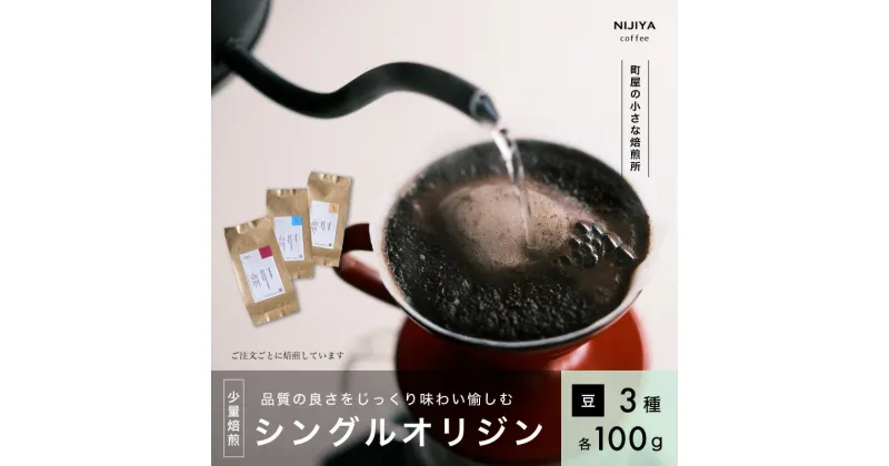 【ふるさと納税】高品質シングルオリジンコーヒー飲み比べ3種×各100g 【コーヒー豆】厳選スペシャルティコーヒー AB4042　｜　 オリジナルブレンド 自家焙煎 珈琲 コーヒー豆 珈琲豆 ブラックコーヒー coffee ドリップ ドリップパック ドリップバッグ