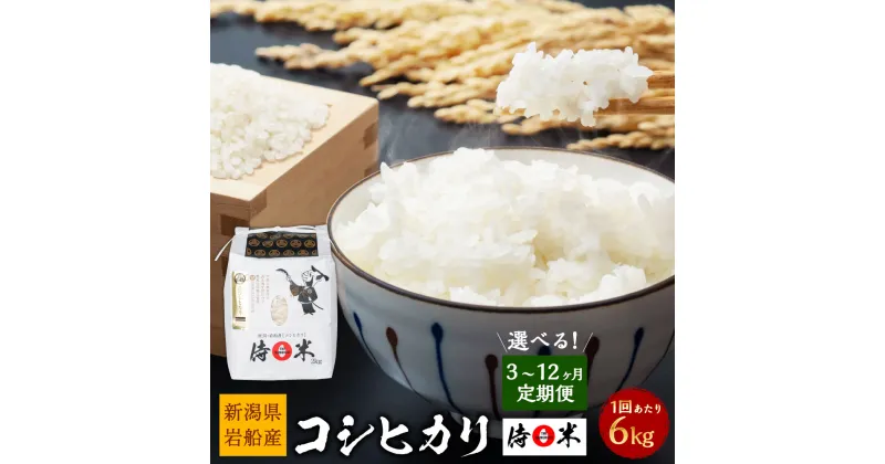 【ふるさと納税】【令和6年産米】【定期便】【お届け回数が選べる】新潟県岩船産コシヒカリ 精米 1回あたり 6kg（2kg×3個セット） 3回 6回 12回 米 精米 白米 ご飯 ごはん C4085 1050001 1050002