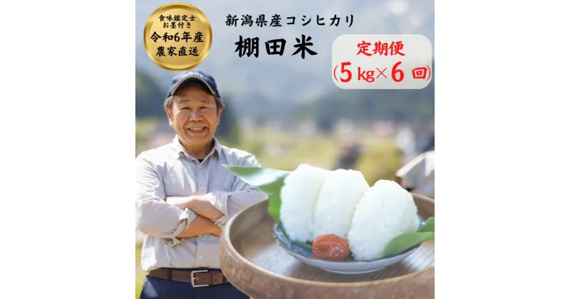 【ふるさと納税】米 新米【令和6年産 新米】【6ヶ月定期便】コシヒカリ 5kg(1袋)×6回 計30kg 新潟県産 農家直送 令和6年産 プロが認める 棚田米 糸魚川 能生谷産こしひかり 農業生産法JATs有限会社 美味しい 農家自慢 お米 白米 おにぎり お弁当