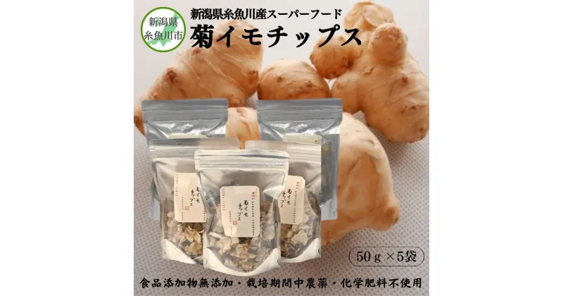 【ふるさと納税】菊イモチップス 50g×5袋 新潟県糸魚川市能生谷産スーパーフード