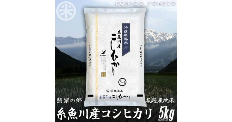 【ふるさと納税】米 新米【令和6年産 新米】新潟県産 コシヒカリ5kg 令和6年産 名水と翡翠の郷 糸魚川 厳選産地米 ギフト おもたせ 贈答 内祝 御祝 御中元 御歳暮 gift kome niigata itoigawa koshihikari 人気 おすすめ 新潟米 精米 おにぎり 弁当 米5kg 2024年 堀敬商事