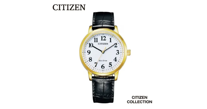 【ふるさと納税】【CITIZEN】 シチズンコレクション BJ6543-10A 腕時計 光発電 エコ・ドライブ 防水 カーフ革 クリスタルガラス メーカー保証 メンズ レディース 新潟県 妙高市