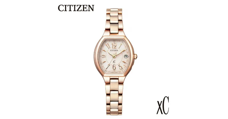 【ふるさと納税】【CITIZEN】 クロスシー ES9365-54W 腕時計 レディース ピンクゴールド サクラ色 トノー型 光発電 エコ・ドライブ 防水 ステンレス サファイアガラス メーカー保証 新潟県 妙高市