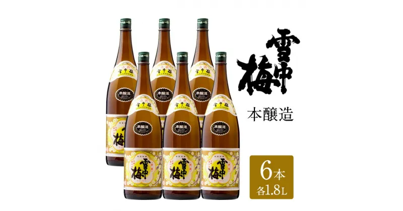 【ふるさと納税】日本酒 雪中梅 本醸造 1.8L 6本 セット お酒 こしいぶき おすすめ 酒 ふるさと納税 新潟 新潟県産 にいがた 上越 上越産　お届け：順次発送