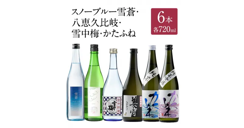 【ふるさと納税】日本酒 スノーブルー雪蒼 八恵久比岐 雪中梅 かたふね 720ml 6本 セット お酒 おすすめ 酒 ふるさと納税 新潟 新潟県産 にいがた 上越 上越産　お届け：順次発送