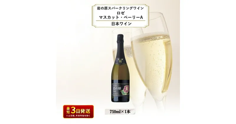 【ふるさと納税】ワイン 岩の原スパークリングワイン ロゼ1本 マスカット・ベーリーA （750ml） 酒 ギフト 新潟 上越　お届け：入金確認後、順次発送いたします。