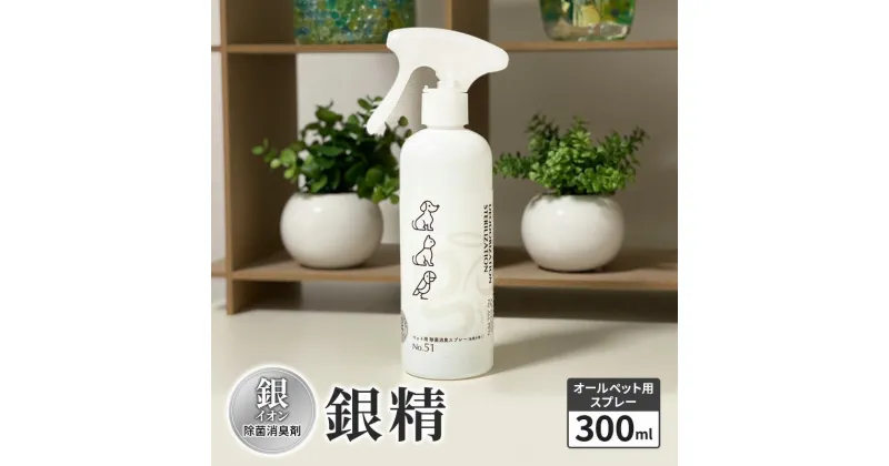 【ふるさと納税】銀イオン除菌消臭剤【銀精】オールペット用スプレー 300ml 無香料 ノンアルコール　お届け：ご入金確認次第順次発送いたします。