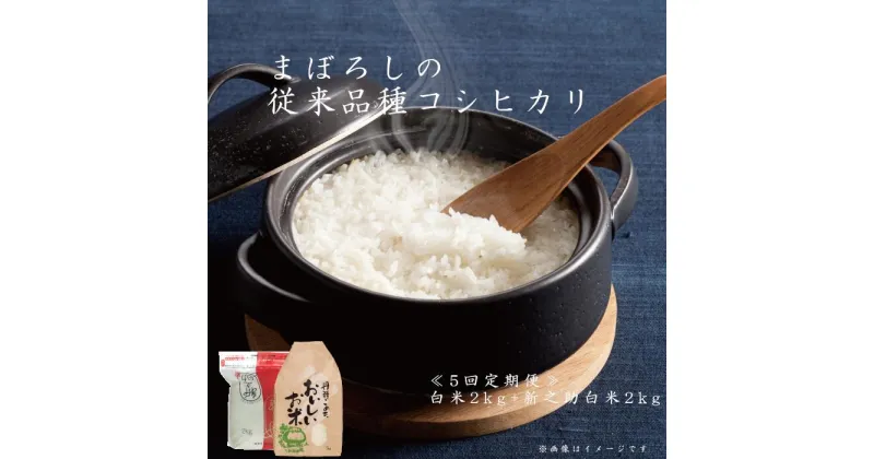 【ふるさと納税】 【令和6年産新米予約】≪5か月定期便≫ 旧笹神村産 コシヒカリ 新之助 計4kg (各2kg) ×5回 食べ比べ 味比べ 精米 白米 精米したて 農家直送 山の空気 清らかな 雪解け水 甘み 香り やさしい味わい お米品質診断 コメドック 食味値 金賞 獲得