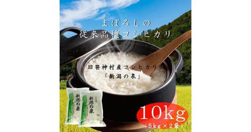 【ふるさと納税】【令和6年産新米予約】旧笹神村産 コシヒカリ 「新潟の泉」 10kg(5kg×2) 9月下旬より順次発送予定