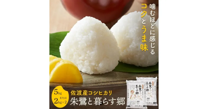 【ふるさと納税】米 朱鷺と暮らす郷 佐渡産 コシヒカリ ( 5kg／2kg×2 ) 【令和6年産】 | お米 こめ 白米 精米 新潟 ご飯 ごはん 美味しい 人気 おすすめ お取り寄せ ご当地 朝食 料理 新潟県 佐渡市 食品 送料無料