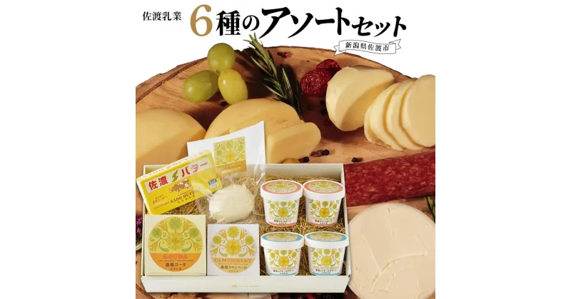 【ふるさと納税】佐渡乳業　6種のアソートセット | 食品 乳製品 加工食品 人気 おすすめ 送料無料 カマンベール ゴーダチーズ モッツァレラ クリームチーズ 手作り セット 佐渡