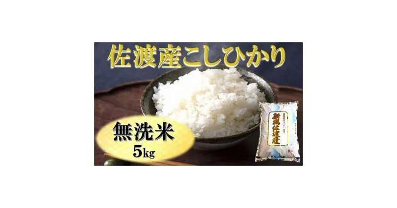 【ふるさと納税】【令和6年産】佐渡高千産こしひかり 無洗米 5kg | お米 こめ 白米 食品 人気 おすすめ 送料無料