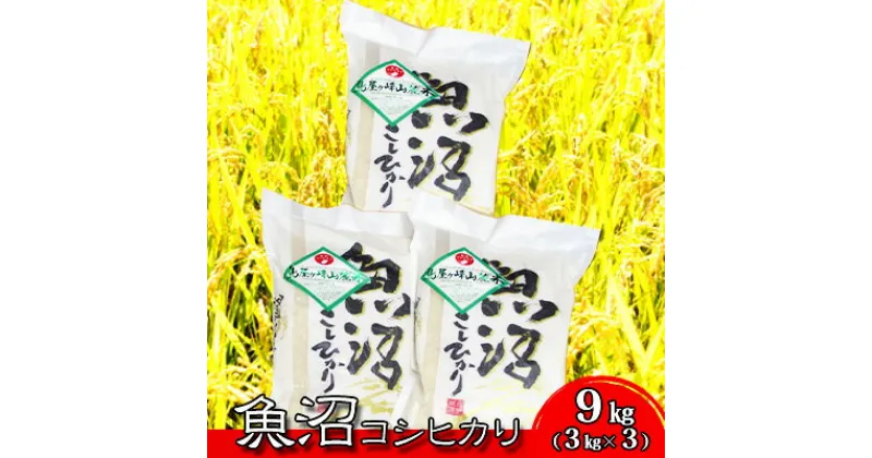 【ふるさと納税】令和6年産 魚沼コシヒカリ　鳥屋ヶ峰山麓米(精米)9kg(3kg×3)　お米・コシヒカリ　お届け：寄附確認後、随時発送