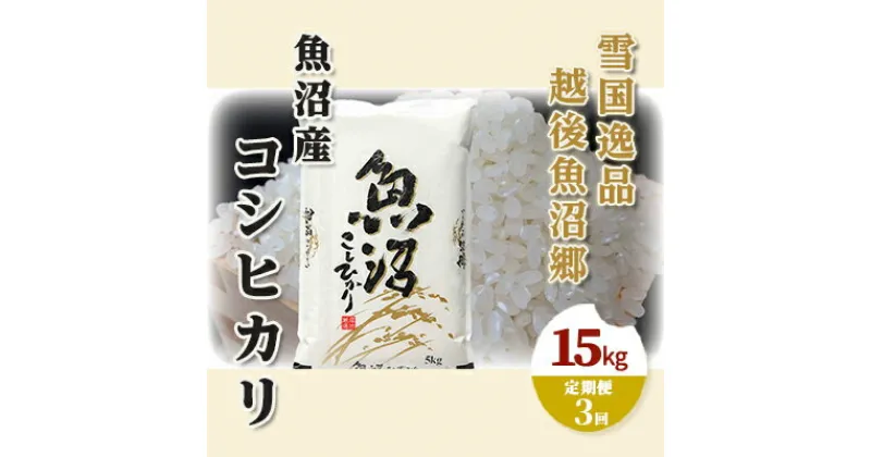 【ふるさと納税】【定期便：雪国逸品 精米15kg×3ヶ月】越後魚沼郷 魚沼産コシヒカリ　定期便・ お米 人 自然調和 ミネラル 奇跡 自然環境 努カ 香り つや 粘り 極上 　お届け：寄附入金月の翌月から発送