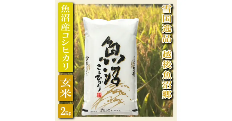 【ふるさと納税】令和6年産【雪国逸品 玄米2Kg】越後魚沼郷 魚沼産コシヒカリ　 お米 ブランド米 銘柄米 ご飯 おにぎり お弁当 和食 産地直送 香り つや 粘り 　お届け：10月上旬より順次発送