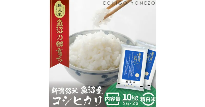 【ふるさと納税】令和6年産 魚沼産コシヒカリ（無洗米）10kg　 お米 白米 ご飯 ブランド米 銘柄米 ご飯 おにぎり お弁当 和食 産地直送 粘り モチっと食感 上品な甘み 　お届け：10月中旬より順次発送致します。