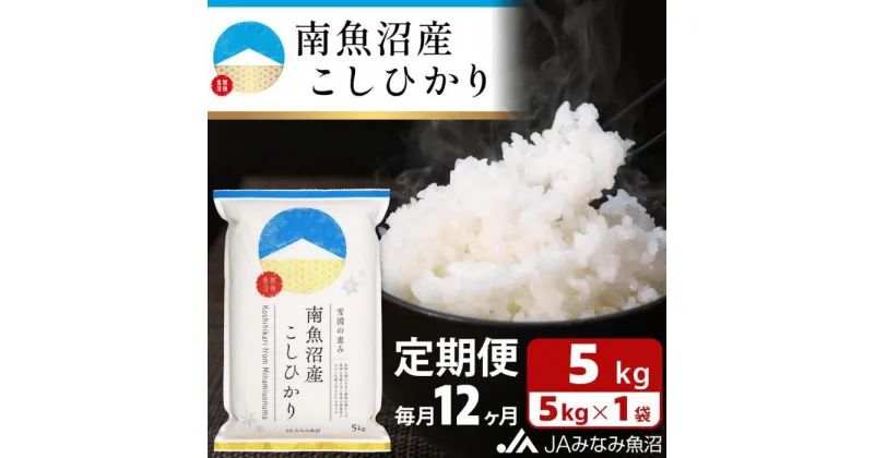 【ふるさと納税】米 定期便 南魚沼産 コシヒカリ 60kg ( 5kg × 12ヵ月 ) | お米 こめ 白米 食品 人気 おすすめ 送料無料 魚沼 南魚沼 南魚沼市 新潟県 精米 産直 産地直送 お取り寄せ お楽しみ