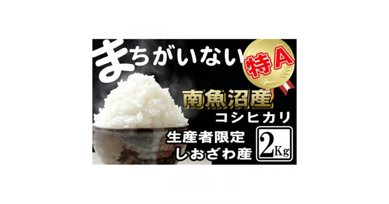 【ふるさと納税】米 コシヒカリ 南魚沼しおざわ産 2kg 契約栽培 | お米 こめ 白米 コシヒカリ 食品 人気 おすすめ 送料無料 魚沼 南魚沼 南魚沼市 新潟県産 新潟県 精米 産直 産地直送 お取り寄せ