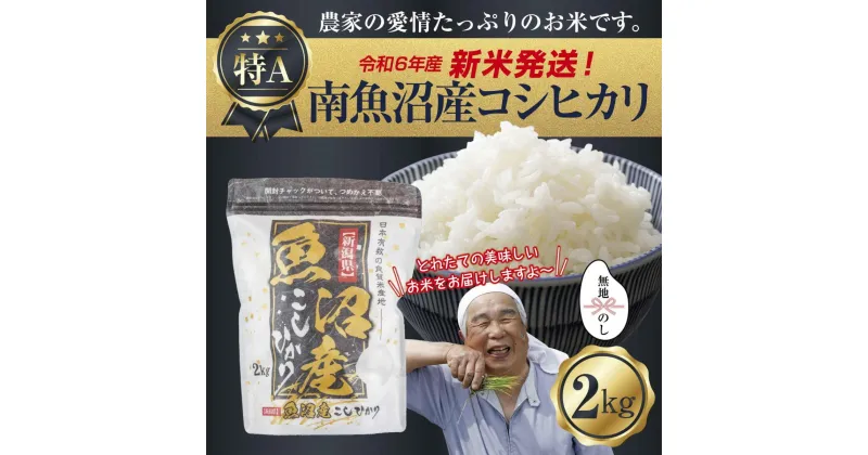 【ふるさと納税】【新米発送】「無地のし」 令和6年産 新潟県 南魚沼産 コシヒカリ お米 2kg 精米済み（お米の美味しい炊き方ガイド付き） お米 こめ 白米 新米 こしひかり 食品 人気 おすすめ 送料無料 魚沼 南魚沼 南魚沼市 新潟県産 新潟県 精米 産直 産地直送 お取り寄せ