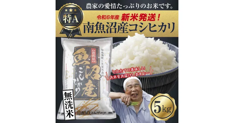 【ふるさと納税】【新米発送】「無洗米」 令和6年産 新潟県 南魚沼産 コシヒカリ お米 5kg 精米済み（お米の美味しい炊き方ガイド付き） お米 こめ 白米 新米 こしひかり 食品 人気 おすすめ 送料無料 魚沼 南魚沼 南魚沼市 新潟県産 新潟県 精米 産直 産地直送 お取り寄せ