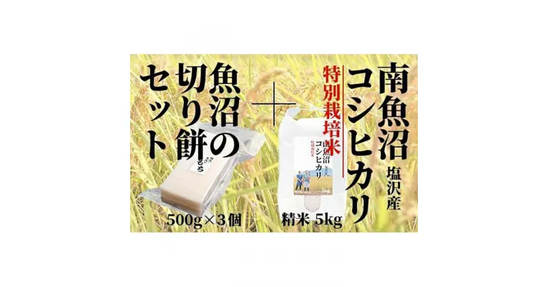 【ふるさと納税】【極上切り餅】と南魚沼産塩沢コシヒカリ（特別栽培米8割減農薬）精米5kg | お米 こめ 白米 コシヒカリ もち 食品 人気 おすすめ 送料無料 魚沼 南魚沼 南魚沼市 新潟県産 新潟県 精米 産直 産地直送 お取り寄せ