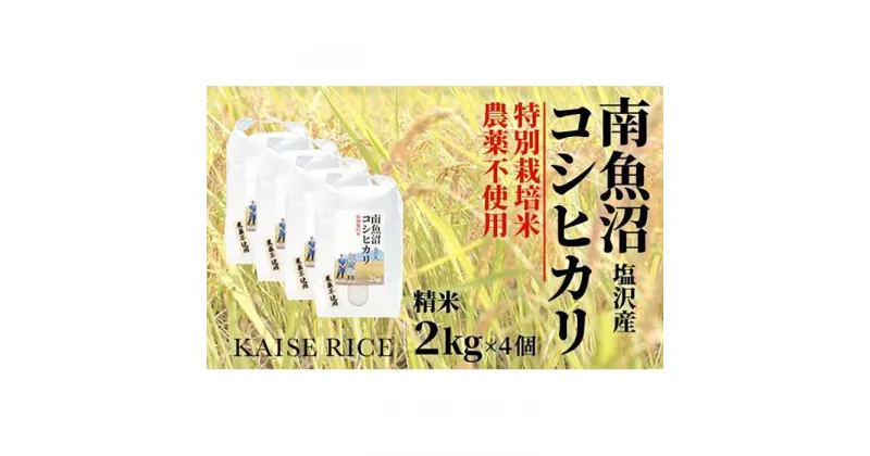 【ふるさと納税】南魚沼産塩沢コシヒカリ【従来品種】（農薬不使用）精米2kg×4個 | お米 こめ 白米 コシヒカリ 食品 人気 おすすめ 送料無料 魚沼 南魚沼 南魚沼市 新潟県産 新潟県 精米 産直 産地直送 お取り寄せ