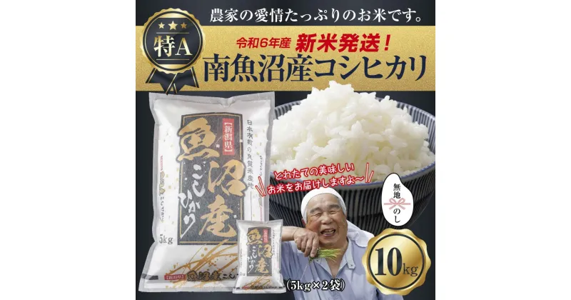 【ふるさと納税】【新米発送】「無地のし」 令和6年産 新潟県 南魚沼産 コシヒカリ お米 5kg×2袋 計10kg 精米済み（お米の美味しい炊き方ガイド付き） お米 こめ 白米 新米 こしひかり 食品 人気 おすすめ 送料無料 魚沼 南魚沼 南魚沼市 新潟県産