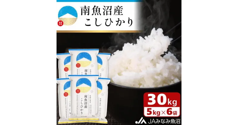 【ふるさと納税】【令和6年産＼新米／】米 南魚沼産 コシヒカリ 30kg ( 5kg × 6袋 ) | お米 こめ 白米 食品 人気 おすすめ 送料無料 魚沼 南魚沼 南魚沼市 新潟県 精米 産直 産地直送 お取り寄せ