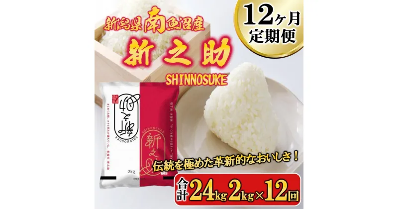 【ふるさと納税】【令和6年産新米予約／令和6年11月上旬より順次発送】米 定期便 新之助 南魚沼産 24kg ( 2kg × 12ヵ月 ) | お米 こめ 白米 食品 人気 おすすめ 送料無料 魚沼 南魚沼 南魚沼市 新潟県 精米 産直 産地直送 お取り寄せ お楽しみ