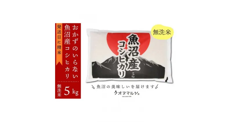 【ふるさと納税】【新米予約】 令和6年 おかずのいらない 魚沼産コシヒカリ　無洗米5kg | お米 こめ 白米 コシヒカリ 食品 人気 おすすめ 送料無料 魚沼 南魚沼 南魚沼市 新潟県産 新潟県 精米 産直 産地直送 お取り寄せ