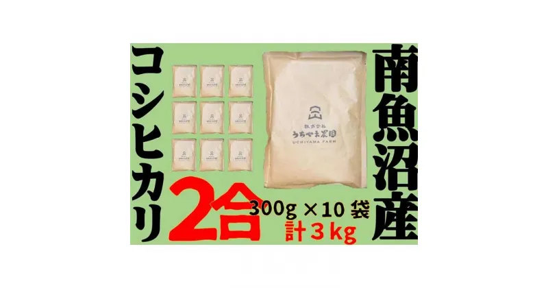 【ふるさと納税】米 コシヒカリ 南魚沼産 3kg ( 300g × 10袋 ) 個包装 | お米 こめ 白米 コシヒカリ 食品 人気 おすすめ 送料無料 魚沼 南魚沼 南魚沼市 新潟県産 新潟県 精米 産直 産地直送 お取り寄せ