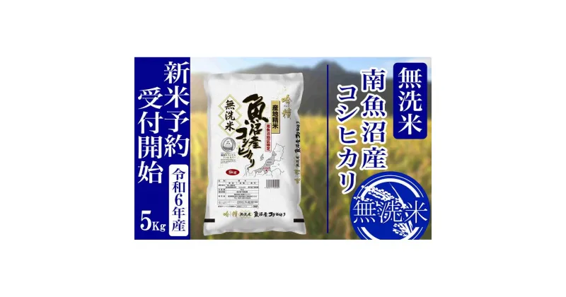 【ふるさと納税】【新米予約・令和6年産】無洗米5Kg 南魚沼産コシヒカリ | お米 こめ 白米 食品 人気 おすすめ 送料無料