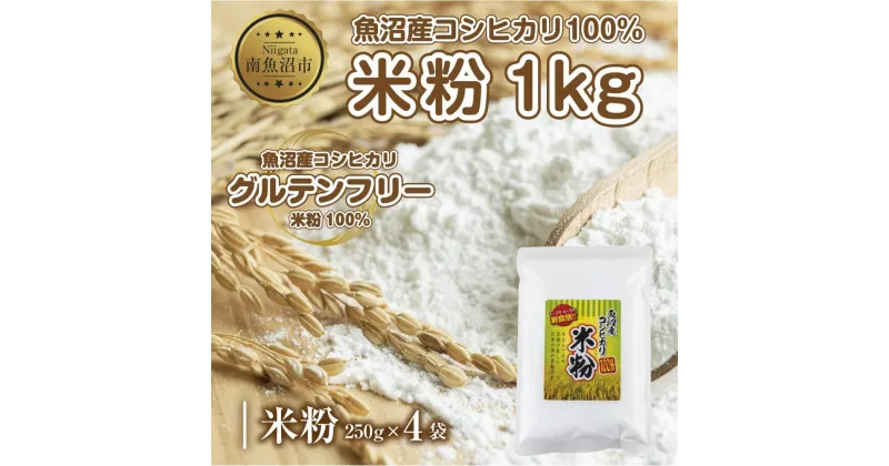 【ふるさと納税】米粉 250g×4袋 計1kg 魚沼産 コシヒカリ 白米粉 アレルギー グルテンフリー 小麦粉不使用 お取り寄せ 製菓材料 パン作り 製菓 送料無料 コパフーズ 新潟県 南魚沼市 | 食品 加工食品 人気 おすすめ 送料無料