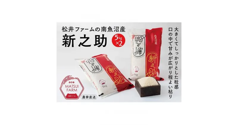 【ふるさと納税】令和6年産 米 南魚沼産 10kg ( 5kg × 2袋 ) 新之助 | お米 こめ 白米 食品 人気 おすすめ 送料無料 魚沼 南魚沼 南魚沼市 新潟県産 新潟県 精米 産直 産地直送 お取り寄せ