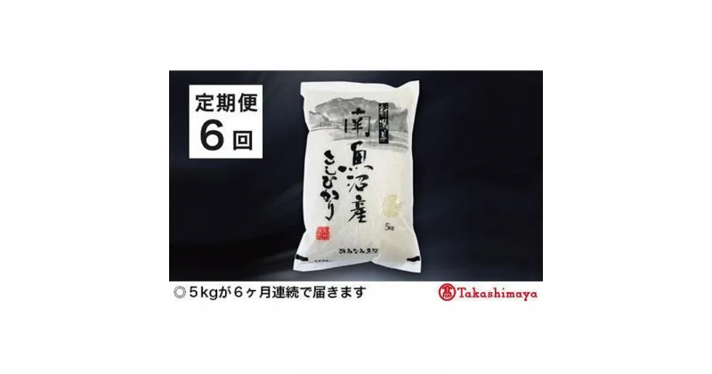 【ふるさと納税】【定期便6回】JAみなみ魚沼　南魚沼産こしひかり5kg×1【高島屋選定品】