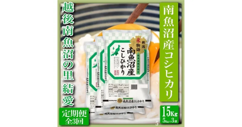 【ふるさと納税】米 定期便 コシヒカリ 南魚沼産 45kg ( 15kg × 3ヶ月 ) 越後南魚沼の里 | お米 こめ 白米 コシヒカリ 食品 人気 おすすめ 送料無料 魚沼 南魚沼 南魚沼市 新潟県産 新潟県 精米 産直 産地直送 お取り寄せ お楽しみ