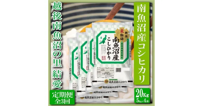 【ふるさと納税】米 定期便 コシヒカリ 南魚沼産 60kg ( 20kg × 3ヶ月 ) 越後南魚沼の里 | お米 こめ 白米 コシヒカリ 食品 人気 おすすめ 送料無料 魚沼 南魚沼 南魚沼市 新潟県産 新潟県 精米 産直 産地直送 お取り寄せ お楽しみ