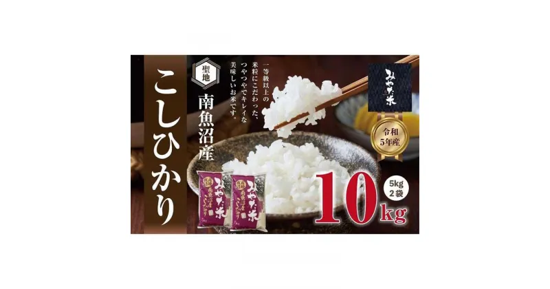 【ふるさと納税】南魚沼産こしひかり　みやた米10kg（5kg×2袋）　 | お米 こめ 白米 コシヒカリ 食品 人気 おすすめ 送料無料 魚沼 南魚沼 南魚沼市 新潟県産 新潟県 精米 産直 産地直送 お取り寄せ