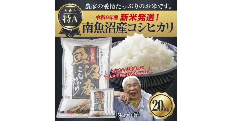 【ふるさと納税】【新米発送】 令和6年産 新潟県 南魚沼産 コシヒカリ お米 5kg×4袋 計 20kg 精米済み（お米の美味しい炊き方ガイド付き） お米 こめ 白米 新米 こしひかり 食品 人気 おすすめ 魚沼 南魚沼 南魚沼市 新潟県産 新潟県 精米 産直 産地直送