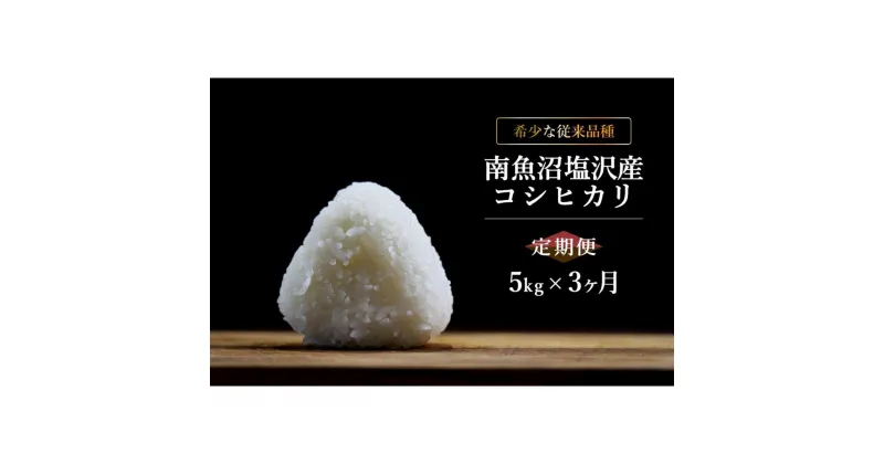 【ふるさと納税】【6年産新米発送　精米5kg×3ヶ月　定期便】　令和6年10月中旬より順次発送　南魚沼塩沢産従来コシヒカリ | お米 こめ 白米 食品 人気 おすすめ 送料無料