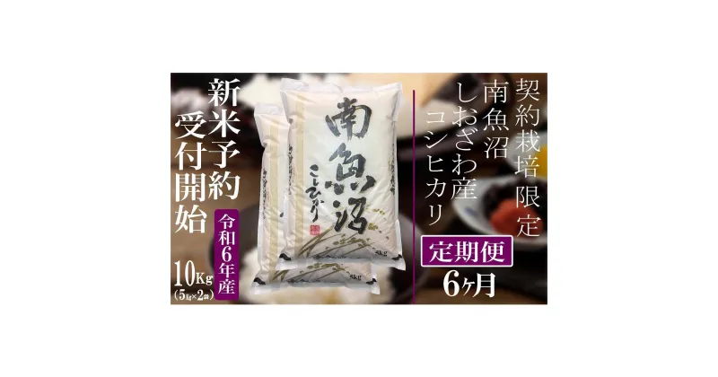 【ふるさと納税】【新米予約・令和6年産】定期便6ヶ月：精米10Kg 契約栽培限定 南魚沼しおざわ産コシヒカリ | お米 こめ 白米 食品 人気 おすすめ 送料無料