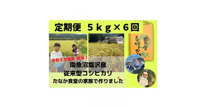 【ふるさと納税】南魚沼塩沢産　従来型コシヒカリ　白米5kg×6回（定期便）（令和6年度新米スタート） | お米 こめ 白米 食品 人気 おすすめ 送料無料