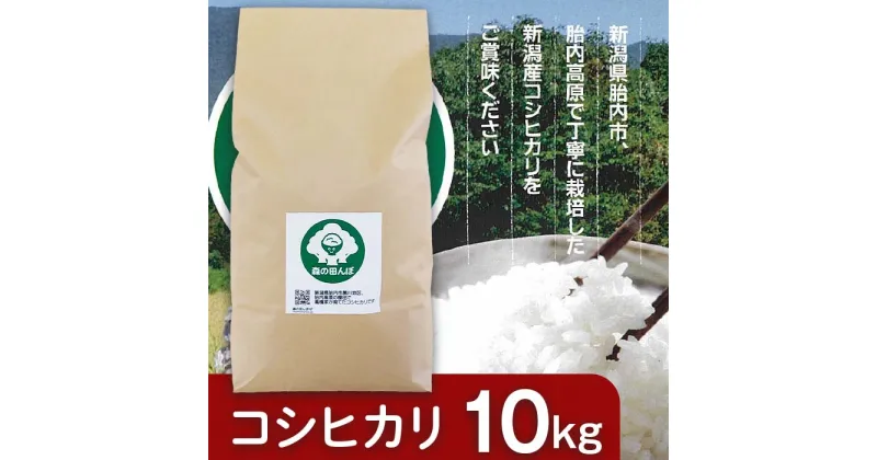 【ふるさと納税】米 10kg 特別栽培米 新潟 コシヒカリ 新潟こしひかり 白米 新潟県胎内産コシヒカリ10kg（森の田んぼ）