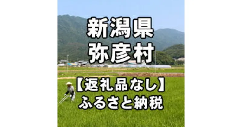 【ふるさと納税】新潟県弥彦村への寄付（返礼品はありません）