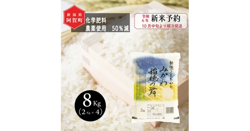 【ふるさと納税】 《新米予約》 米 8kg 新潟県産 コシヒカリ 「みかわ稲穂の舞」 令和6年産 2kg × 4袋 阿賀 三川 | こしひかり 白米 精米 送料無料 お取り寄せ お米 ※2024年10月中旬頃より順次発送