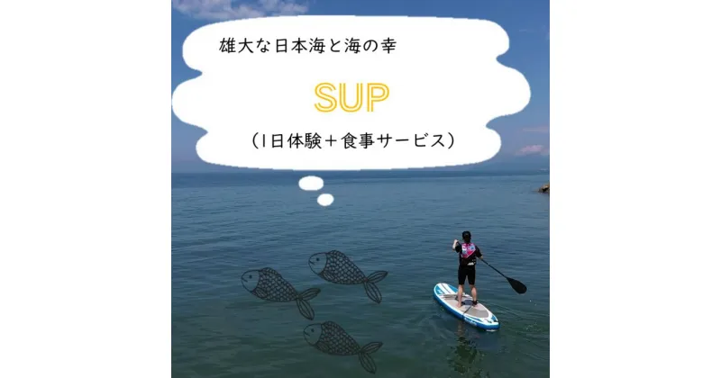 【ふるさと納税】＜体験チケット＞サップ SUP（1人/90分）ランチセット 水上アクティビティ ウォータースポーツ 初心者 海 レジャー 観光 グルメ マリンスポーツ 海上散歩 昼食付き 新潟県 出雲崎町