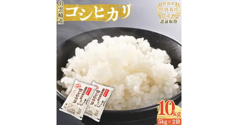 【ふるさと納税】【新米】新潟県産 コシヒカリ 10kg 出雲崎町産 「天領の里」特別栽培米 令和6年産 白米 精米 お米 2袋