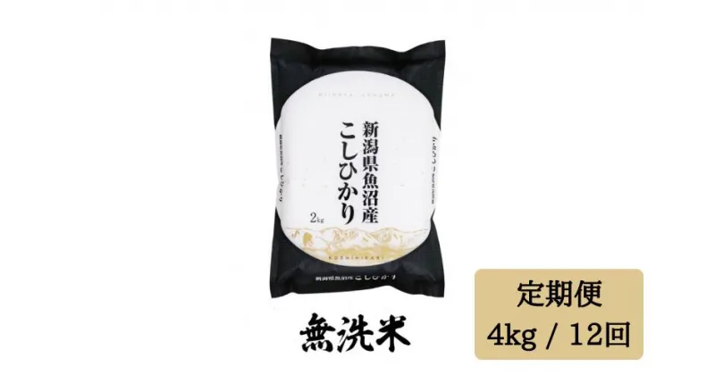 【ふるさと納税】 令和6年産 【無洗米4kg/12ヶ月定期便】「雪蔵仕込み」 【湯沢産コシヒカリ】南魚沼産 こしひかり 南魚沼産 こしひかり 3回定期便