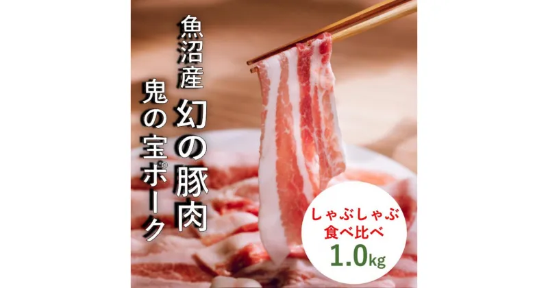 【ふるさと納税】【しゃぶしゃぶ食べ比べ】魚沼津南町「鬼の宝ポーク」1.0kg | 肉 お肉 にく 食品 新潟県産 人気 おすすめ 送料無料 ギフト